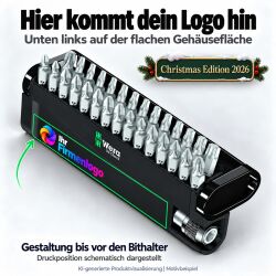 Wera Bit-Check 30 Christmas 2026 personalisiert mit Firmenlogo oder Namen | Bitsatz 30-tlg. in Weihnachtsbox