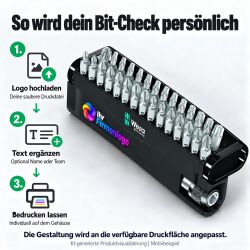 Wera Bit-Check 30 Christmas 2026 personalisiert mit Firmenlogo oder Namen | Bitsatz 30-tlg. in Weihnachtsbox